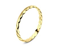 Gold Plated Twisted Band Ring NSR-844-GP